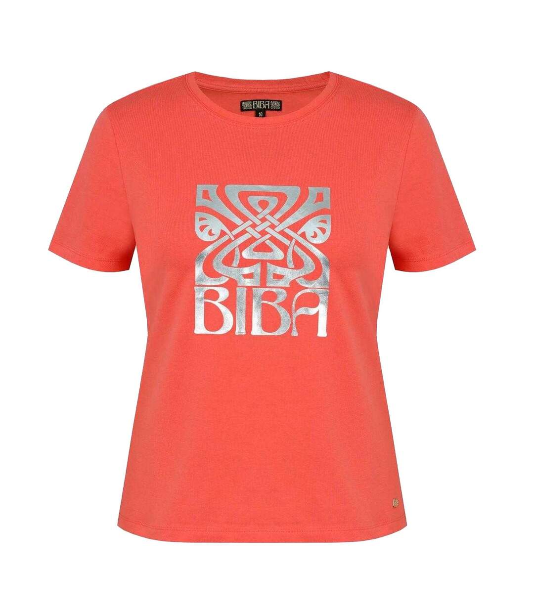 Womens/ladies Logo T-shirt Pink Biba-1