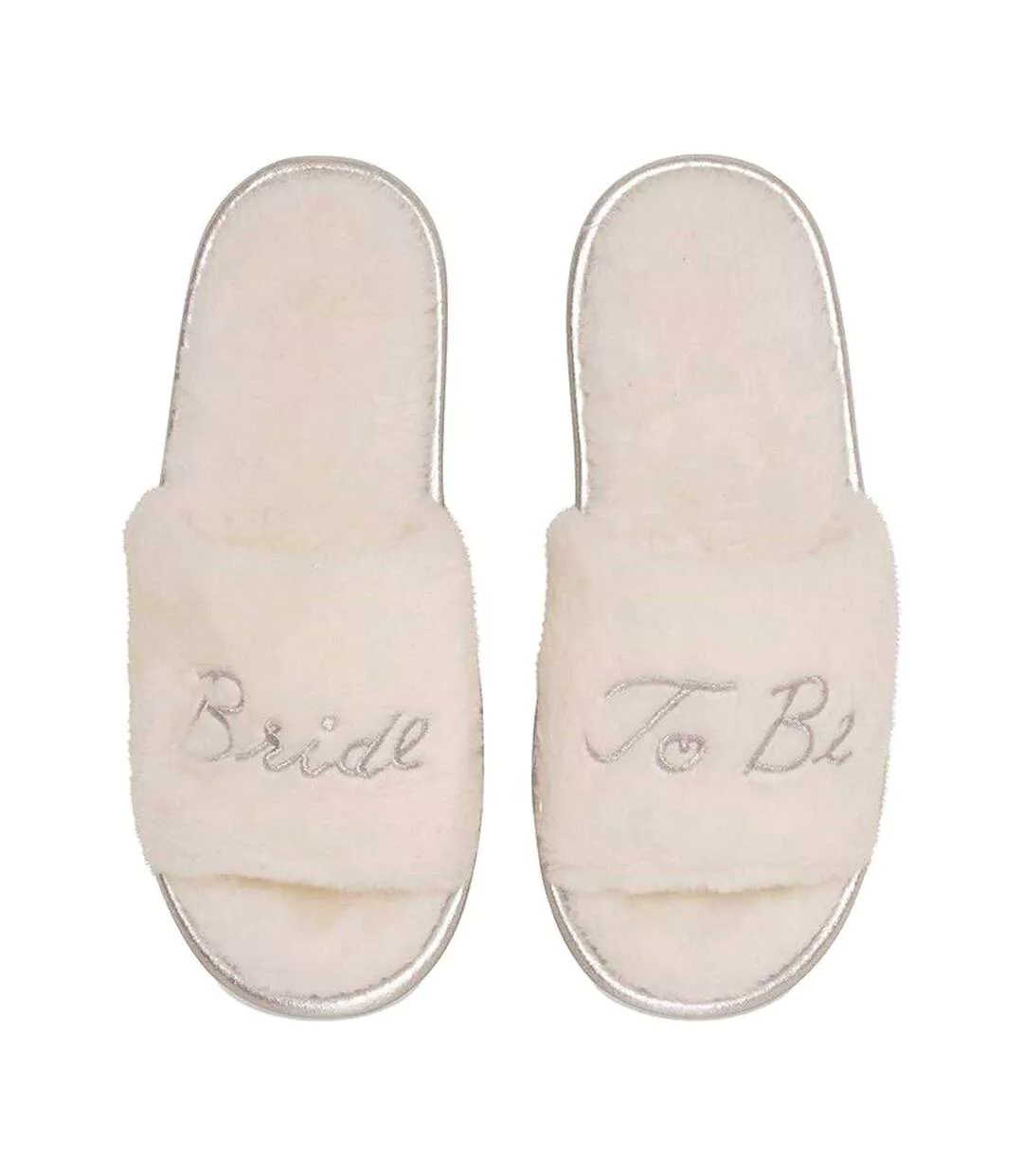 Chaussons Mules Motif/style Paillettes Bride To Be Femme Blanc Keanu-2