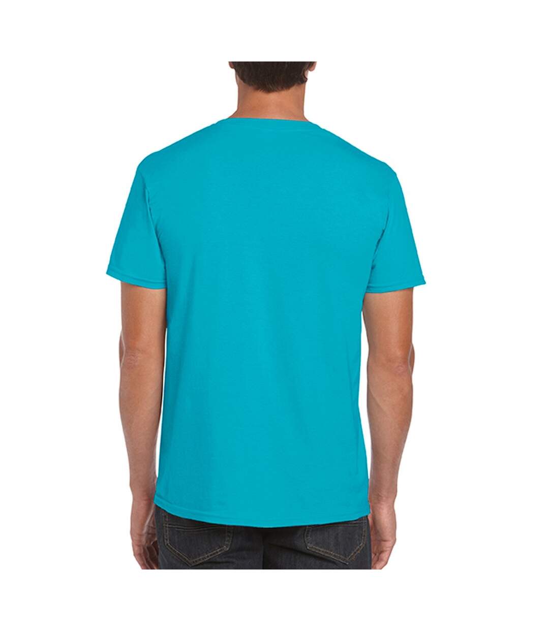 T-shirt manches courtes softstyle homme bleu tropical Gildan-2