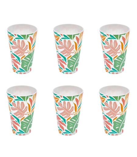 Lot de 6 Verres Réutilisables Eden 38cl Multicolore