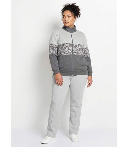 Veste détente zippée molleton col montant