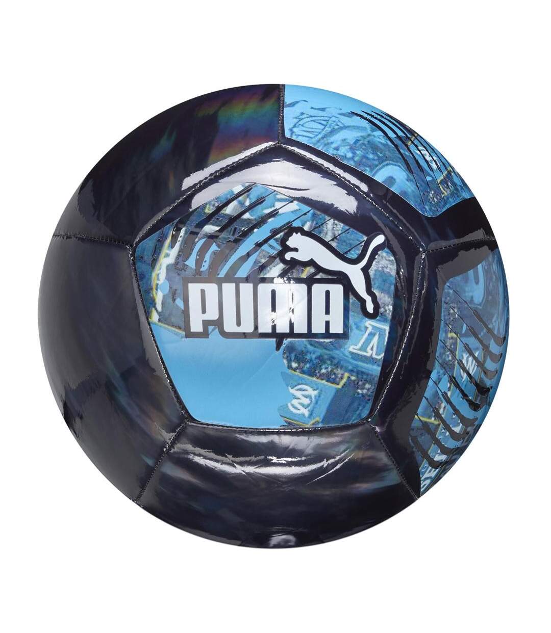 OM ballon turquoise/noir puma 2025 - taille 5-1