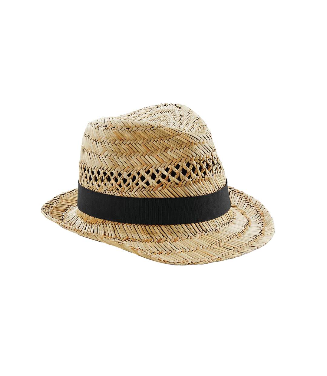 Trilby D'été En Paille Unisexe Adulte Beige Pâle Beechfield-1