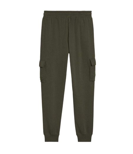 Mens Cotton Logo Sweatpants Olive Puma