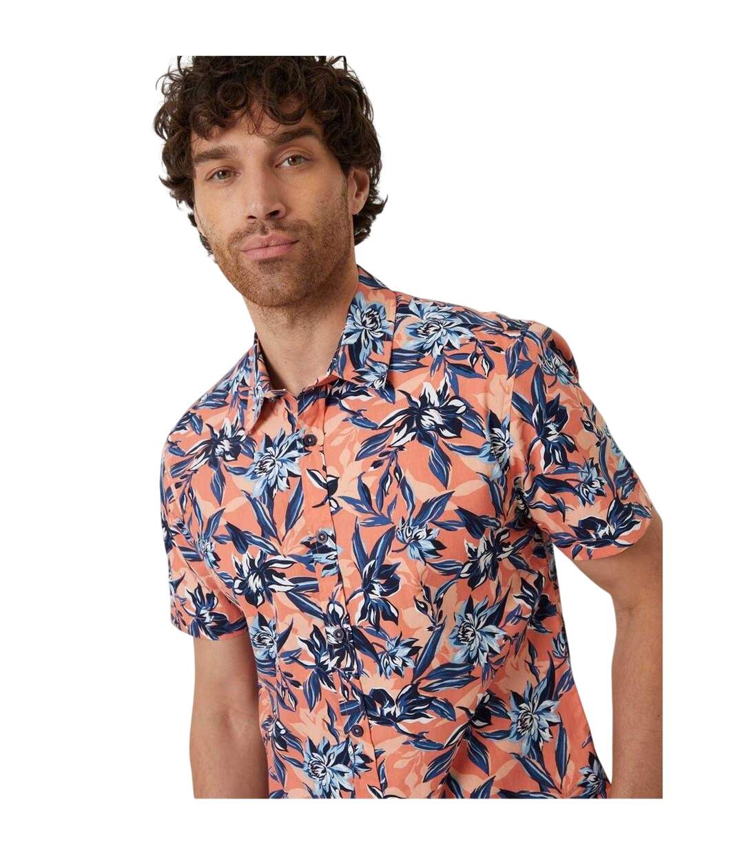 Chemise Motif/style Floral Latham Homme Corail Threadbare-4
