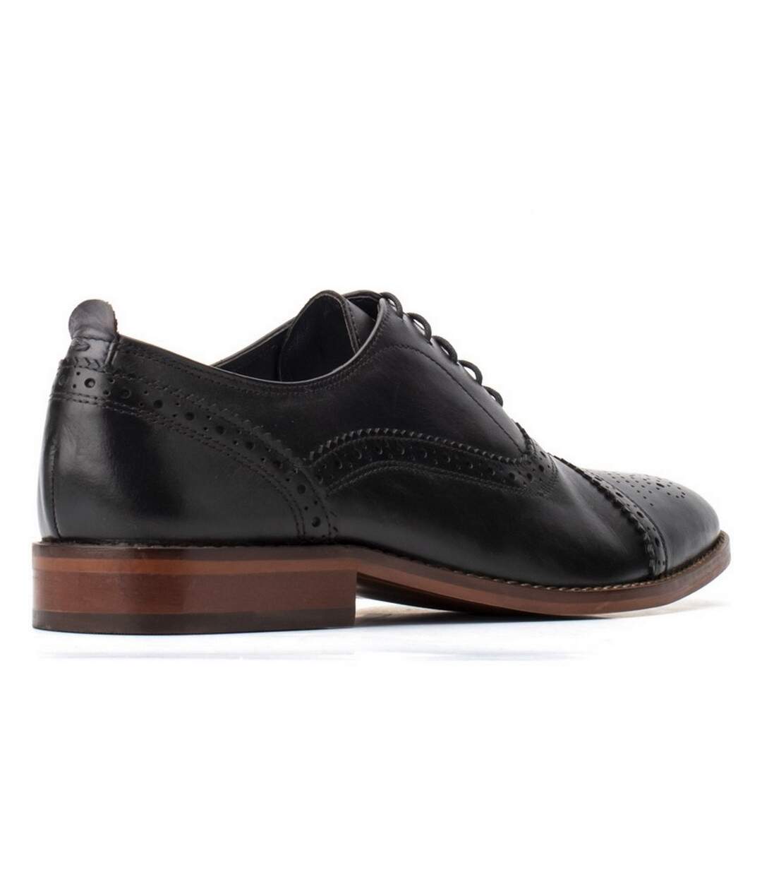 Chaussures brogues homme noir Base London-3