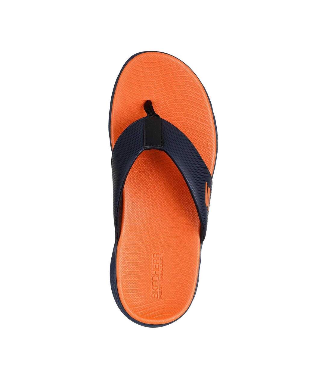Mens Go Consistent Rubber Flip Flops Navy Orange Skechers-3