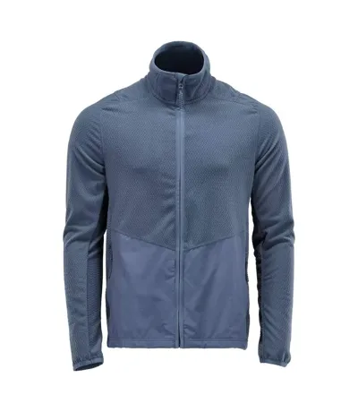Mens Customised Patterned Fleece Jacket Stone Blue Mascot