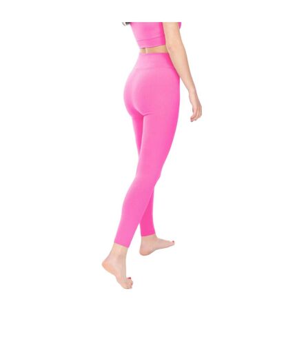 Womens/ladies zelal ribbed leggings fuchsia Lookus