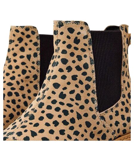 Womens/ladies Charli Spotted Suede Twin Gusset Chelsea Boots Multicoloured Toms