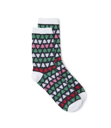 Chaussettes vertes/noires femme vero moda sapin