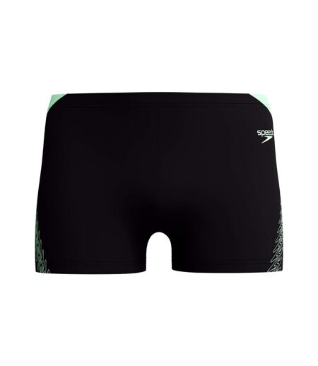 Mens Hyperboom Splice Swim Shorts Black Green Speedo