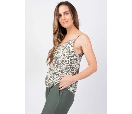 Top court femme en viscose AMORE motif ethnique Coton Du Monde