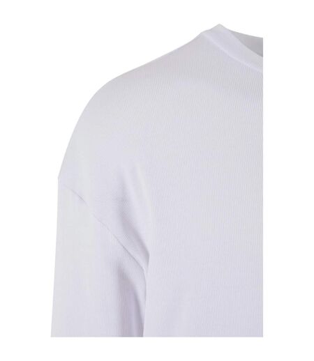 Pull Manches Longues Motif/style Côtelé Homme Blanc Urban Classics
