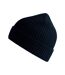 Unisex adult maple ribbed recycled beanie navy Atlantis-1