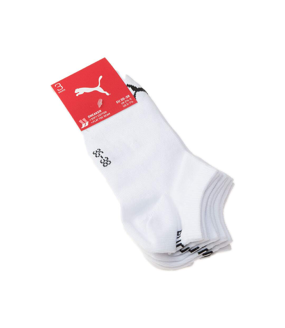 Chaussette Mini-chaussettes - Lot de 3 - Coutures plates - Sans bouclette - Multisport - Fine - Coton - Blanc - Sneaker unisex-1