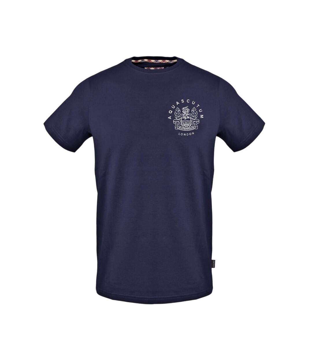Mens Jersey Crew Neck T-shirt Navy Aquascutum-1