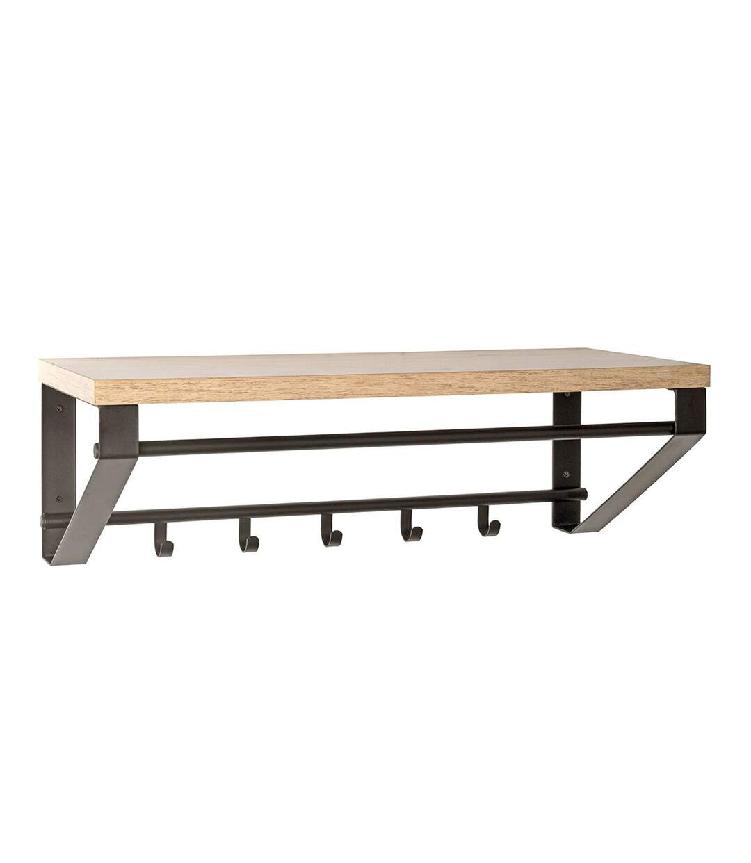 Patère Murale Design Kare 70cm Naturel & Noir-1