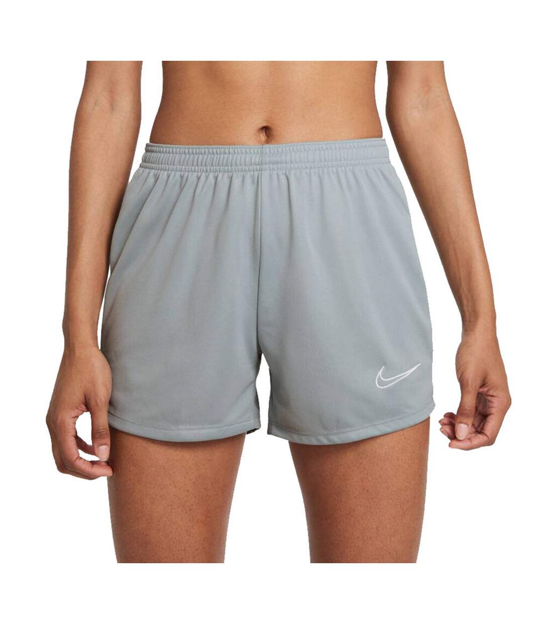 Womens/ladies Dri Fit Academy Shorts Grey Silver Nike-2