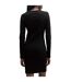 Womens/ladies Nemalia Cotton Stretch Bodycon Dress Black Hugo-3