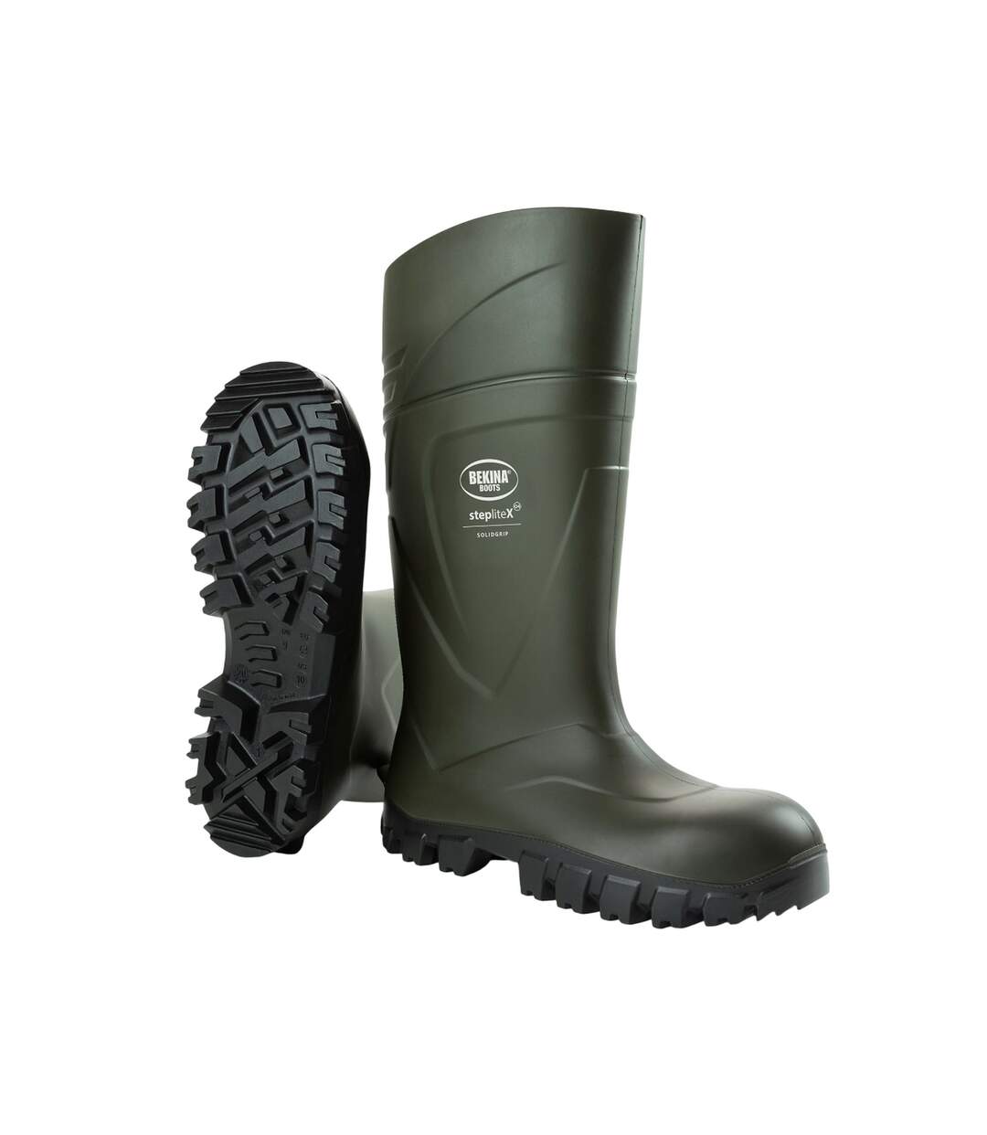 Bottes de pluie steplitex solidgrip o4 adulte vert / noir Bekina-1