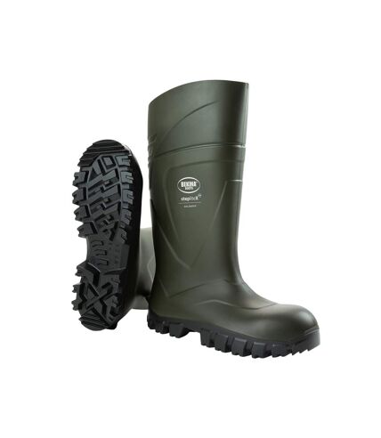 Unisex adult steplitex solidgrip o4 wellington boots green/black Bekina