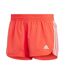 Short de sport orange femme adidas pacer 3s - l-1