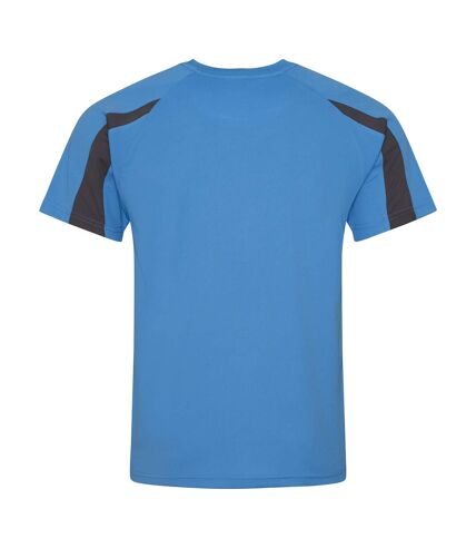 T-shirt sport contraste homme bleu saphir/gris foncé Just Cool