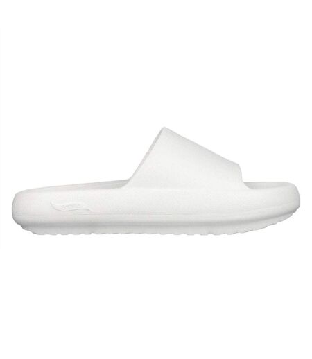 Claquettes Motif/style 1 Seule Sangle Femme Blanc Skechers