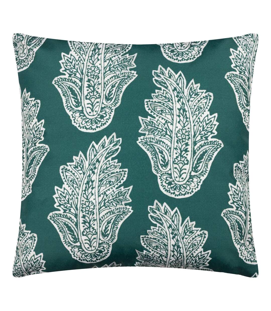 Kalindi paisley outdoor cushion cover 43cm x 43cm teal Paoletti