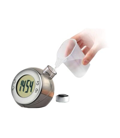 Droppy digital desk clock one size matt silver MidOcean