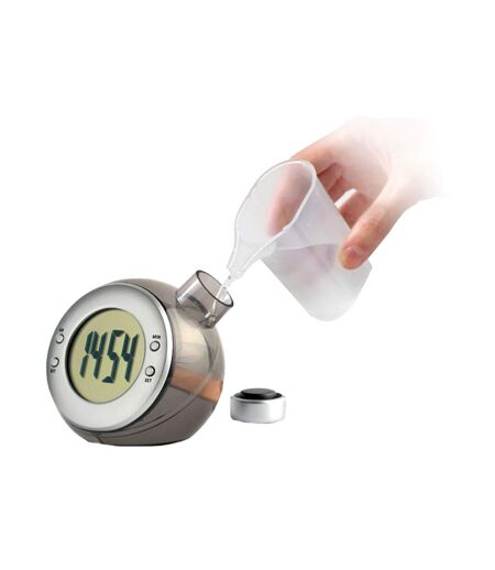 Droppy digital desk clock one size matt silver MidOcean