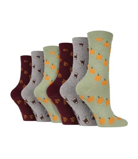 Wildfeet - 6 Paires Femme Chaussettes Tricot | D'Automne pour Bottes