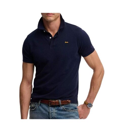 Polo marine foncé homme superdry classic pique