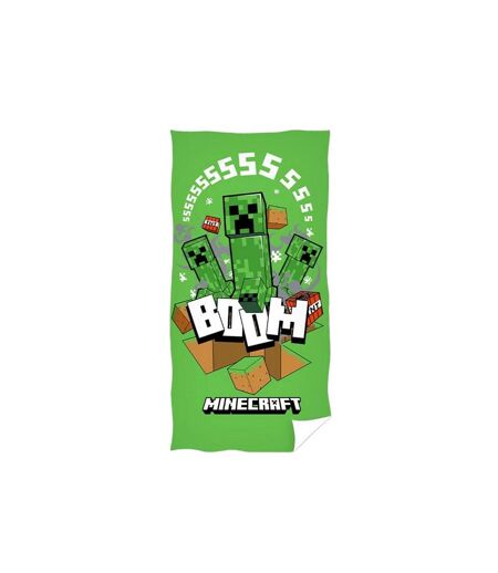 Minecraft Boom Creeper Cotton Towel (Green) - UTAG3170