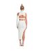 Jupe Mi-longue Femme Crème Missy Empire-2