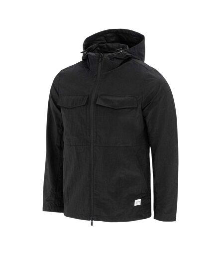Mens Windproof Reflective Jacket Black Firetrap