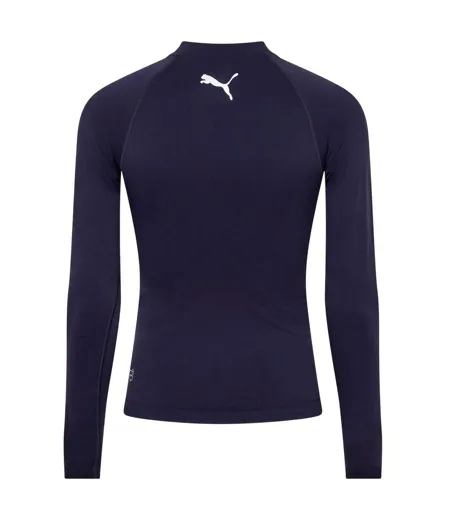 Mens Logo Base Layer Top Blue Puma