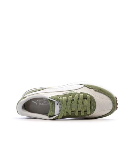 Baskets blanc/kaki femme puma r78 glance