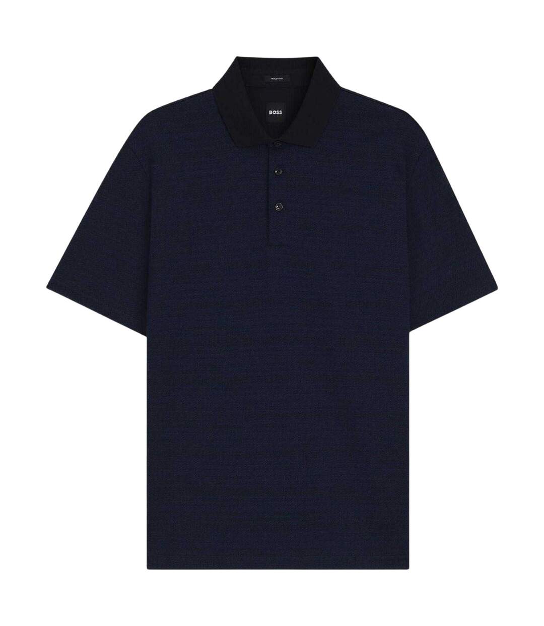 Mens Parris 102 Mercerised Cotton Polo Shirt Dark Blue Boss-2