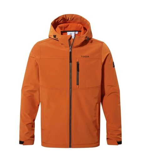 TOG24 Mens Truro Softshell Hooded Jacket (Orange foncé) - UTTG222