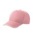 Casquette De Baseball Motif/style 5 Panneaux Recy Five Piping Adulte Rose Blanc Atlantis Headwear-1