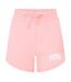 Womens/ladies Woven High Waist Sweat Shorts Pink Puma-1