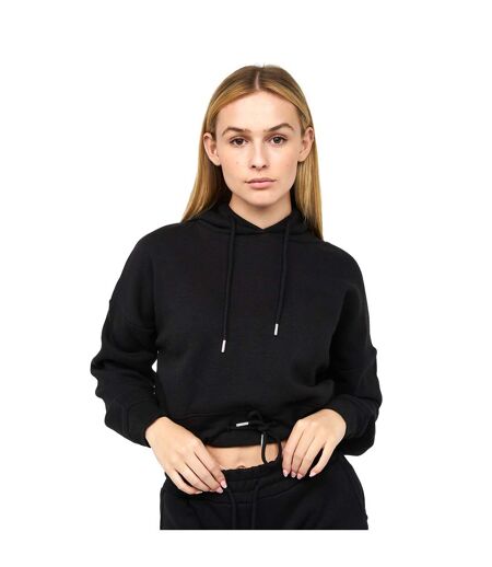 Womens/ladies Danica 2 Crop Hoodie Black Juice