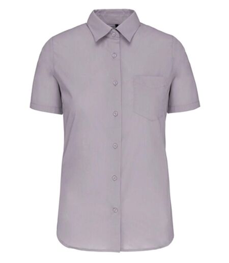 Chemise popeline manches courtes - Femme - K548 - gris silver