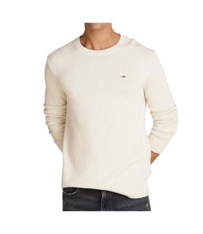 Pull beige homme tommy hilfiger slim essntls - l