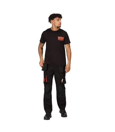 Regatta Mens Band Of Builders Marl T-Shirt (Black) - UTRG9174