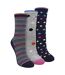 Sock Snob - 3 Paires de Chaussettes Femme à Pois et Rayures en Coton Douces-1