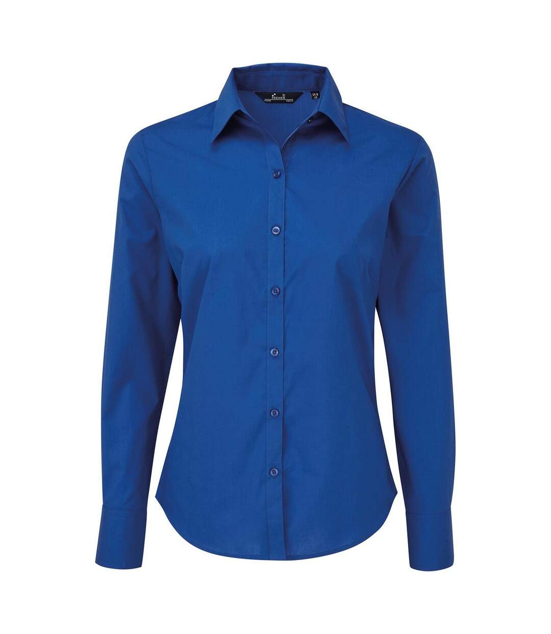 Womens/ladies Long-sleeved Shirt Royal Blue Premier-1