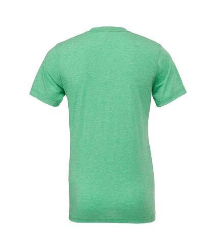 Unisex adults triblend crew neck t shirt green Bella Canvas